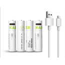USB-C Lithium-Ionen-Akku 1,5V AA 2600mWh 4er Pack
